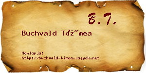 Buchvald Tímea névjegykártya